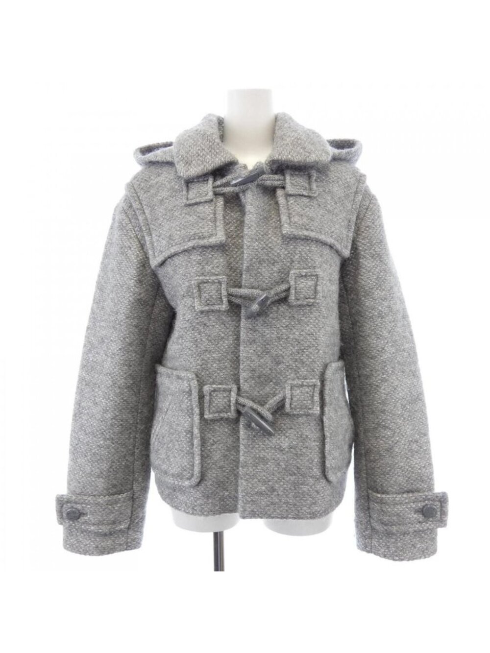 Chanel Duffel Coat Silver 34